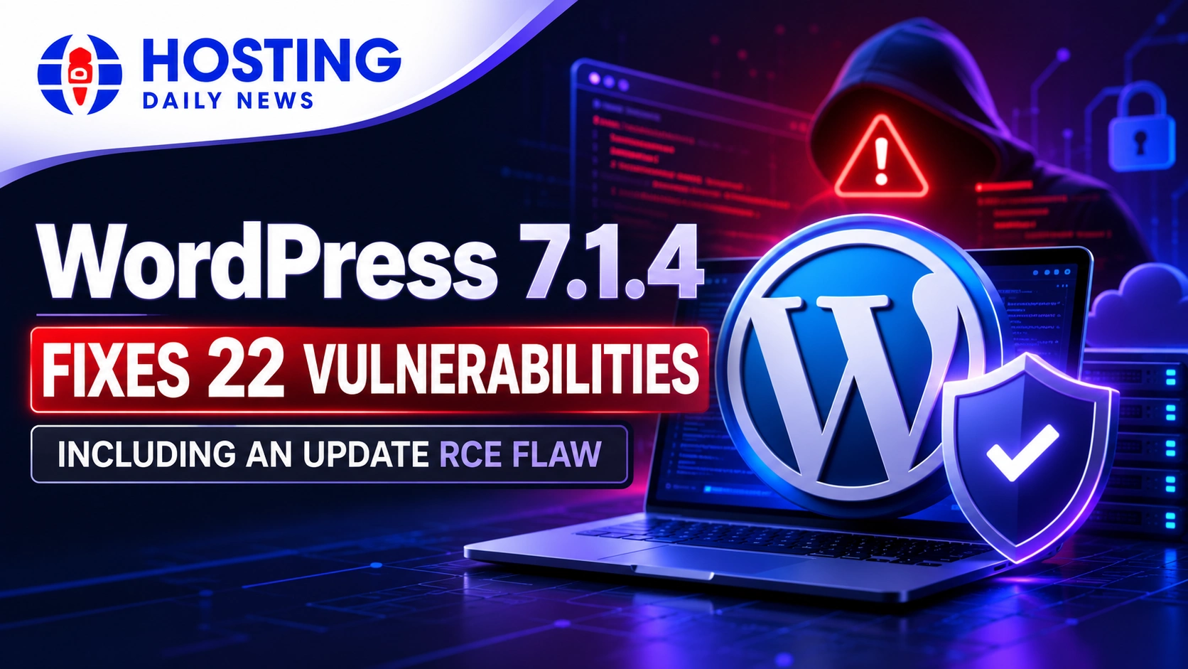 WordPress 7.1.4 Fixes 22 Vulnerabilities, Including an Update RCE Flaw